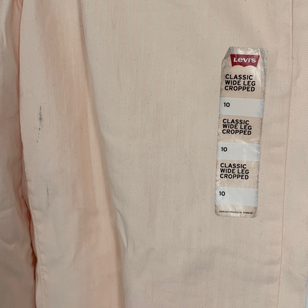 Size 10 women’s pants classic wide leg cropped pretty pastel color new - Picture 9 of 17